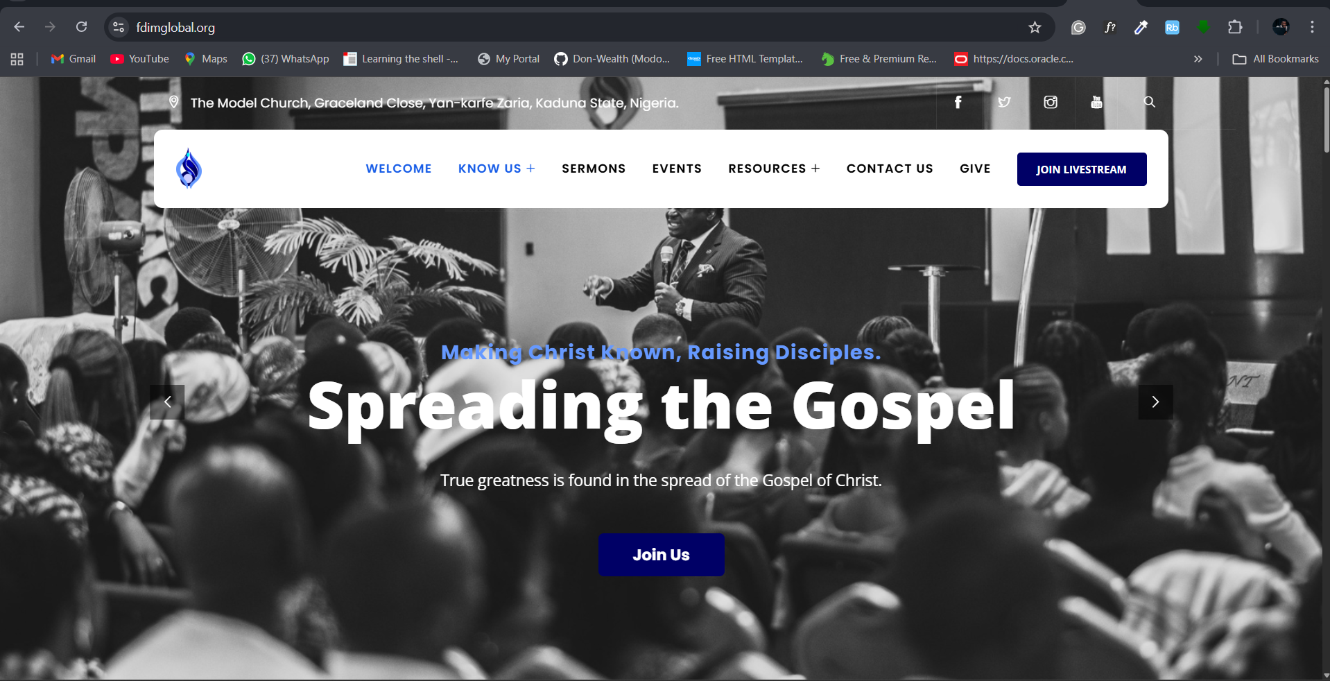 Church Website and Administration Portal